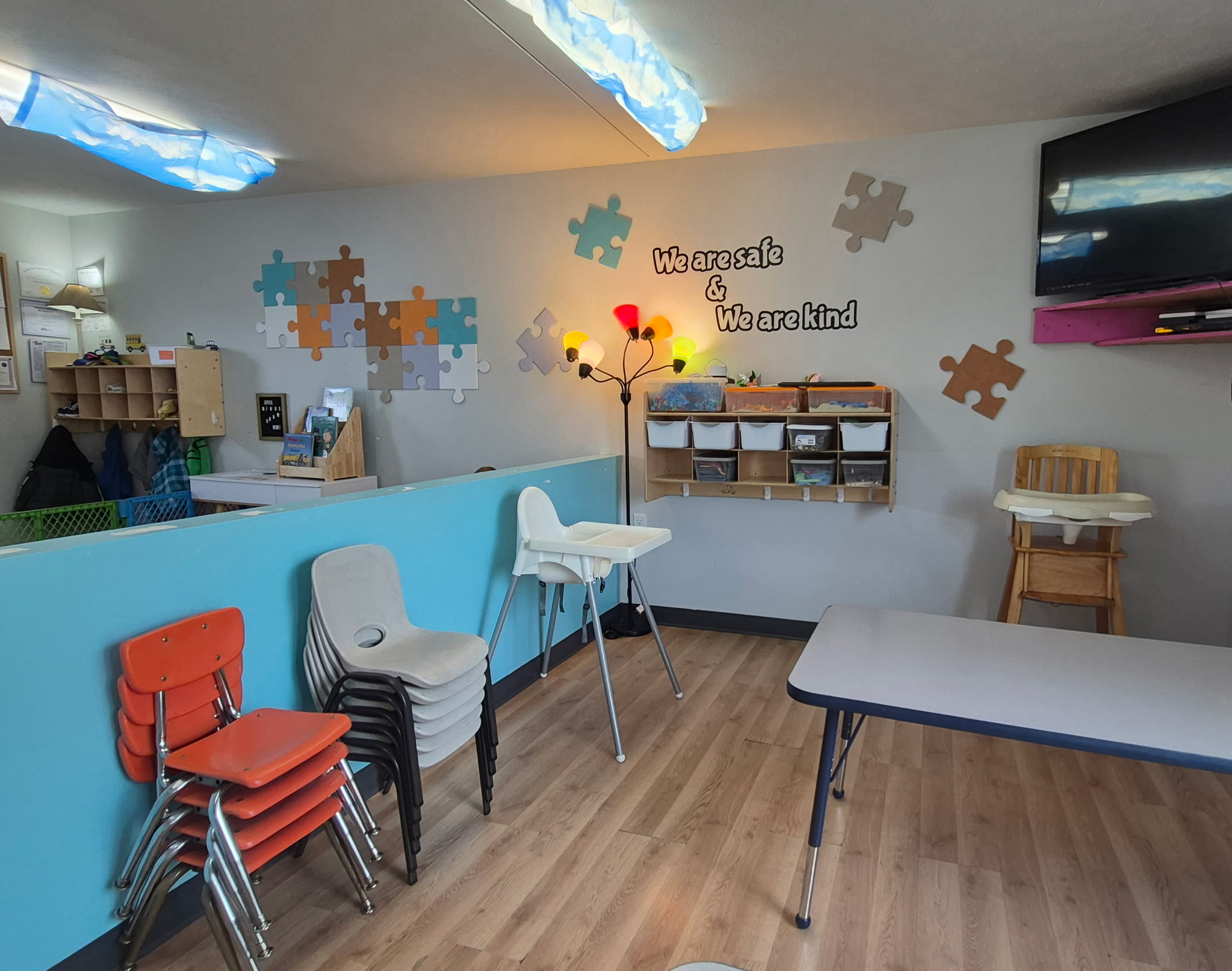 Children participating in a daycare activity