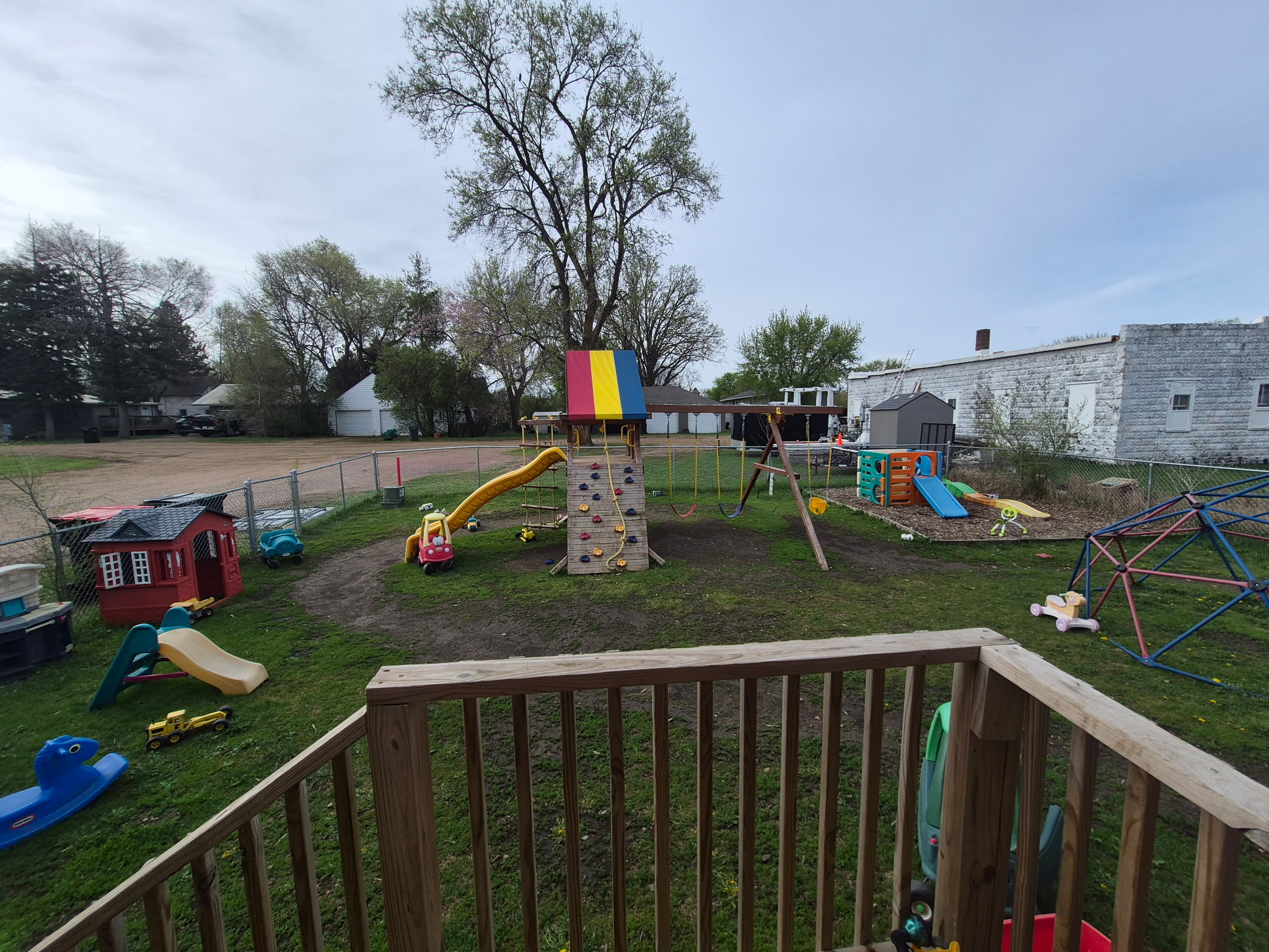 Warm daycare environment with children and teachers